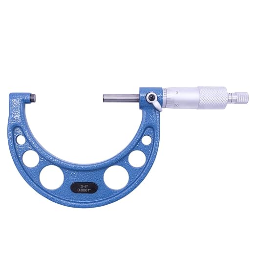 4Pcs Outside Micrometer Set 0-1", 1-2", 2-3", 3-4",0.0001" Graduation, Precision Tools for Machinists
