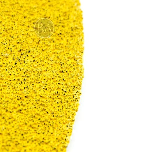 Benchmark Abrasives 5" Premium Aluminum Oxide Stearated Gold No Holes Hook and Loop Discs for Sanding of Metals Non-Ferrous Metals Wood Plastic Fiberglass (Pack of 50) - 40 Grit