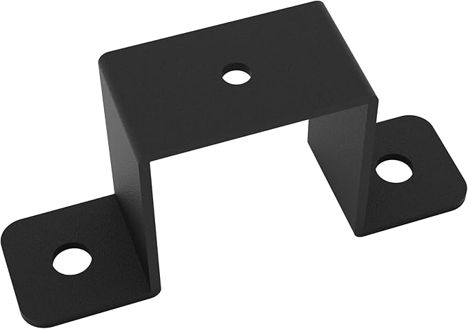 4Pcs Black Strap Heavy Duty Wood Deck Fence Tie for 1.5"x1.5" Post U-Shaped Pipe Clamp Bracket Gazebo Mounting Brackets