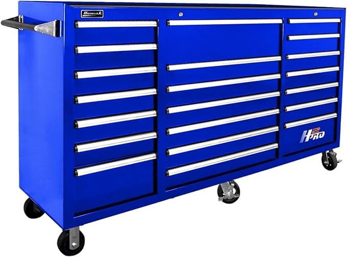 Homak H2PRO Series 72-Inch 21-Drawer Rolling Cabinet,