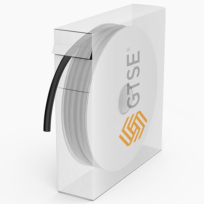 GTSE 1/16 Inch Heat Shrink Tubing, 39 Ft Mini Reel – Black, UL Listed, 2:1 Ratio, Flexible Cable Sleeving – Flame Retardant Polyolefin for Electrical Insulation, Repairs, Wire & Connector Wrap