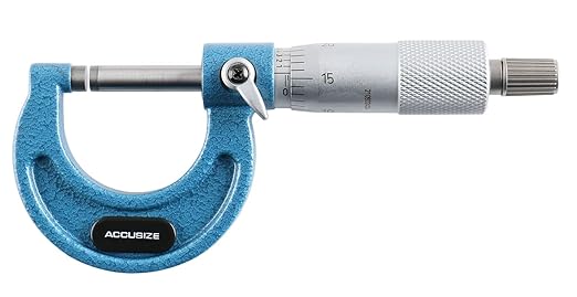Accusize Industrial Tools 0-1'' by 0.0001'' Ultra-Precision Outside Micrometer, Eg00-0001