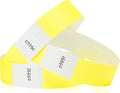 1,200 WristCo Neon Yellow Tyvek Wristbands for Events - Tamper-Proof Design & Fluorescent Color Prevent Reuse Premium-Grade Bracelets for Hospital & Medical ID, Party & VIP Identification
