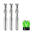 Spiral Upcut Router Bit Set 1/4 Inch Shank 1/4 Inch Cutting Dia. 1'' CL. 2-1/4'' OVL. Carbide Upcut CNC Router Bits, Ideal for Wood Engraving and Plunging Applications (3PCS)