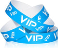 Teling 500 Pack VIP Plastic Wristbands Bracelets Party for Events VIP Custom Wristbands Plastic Bracelets Tear proof Waterproof Wrist Bands Arm Bands for Events Concerts