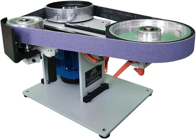 JLD 2 * 72-82Belt Grinder Sander, equipped with 2.2KW VFD, three sets of grinding heads, and 3 zirconia corundum sand belts (60 100 180) compatible with 2 * 72 sand belts