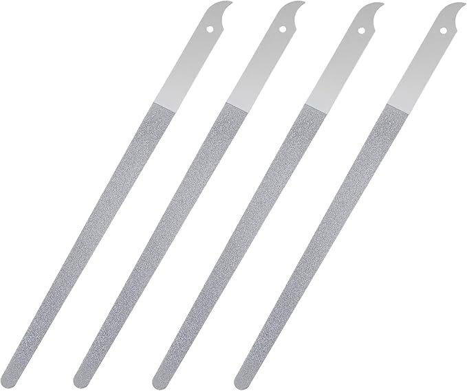 4 Pcs Diamond Deb Nail File Metal Nail File With Sharp Pointed Tip, Stainless Steel Nail Filer Metal Nail Files For Natural Nails Double Sided Manicure Pedicure Toenails Tools For Salon Home (Large 2)