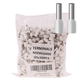 500pcs AWG12/3.5 mm² Wire Ferrules Terminals Kit White, Terminal Connector Wire Insulated Cord Pin Ends Terminals for Electric, Industrial, Chemical Industry, Power Control System, etc.