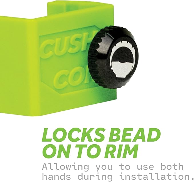 CushCore Bead Bro - Locks Bead in Place, Rubber Bumper, Strong & Durable Plastic, Works with Any Wheel Size & Rim Width, Wheel Insert Installation Tool for Easy Installation, Bead Bro (Single)