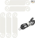 PATIKIL Cable Tags Flexible Cable Management Labels Cord Identification Tags, Wire Cord Markers for USB Computer Phone Charger Power - 100Pcs (White)