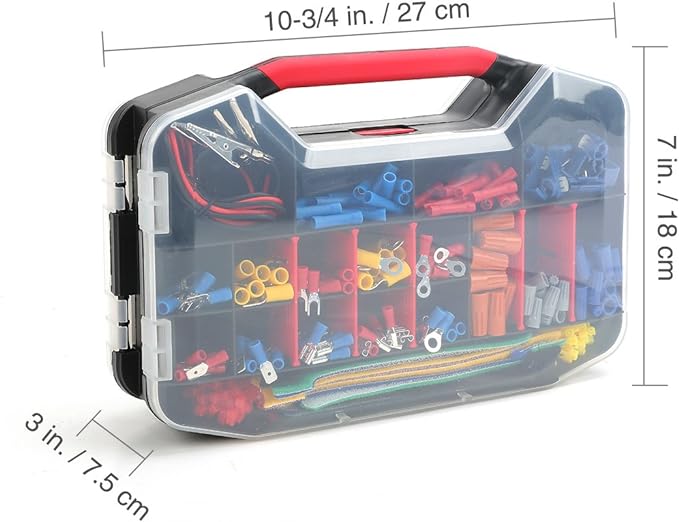 WORKPRO 582-piece Crimp Terminals, Wire Connectors, Heat Shrink Tube, Electrical Repair Kit with Wire Cutter Stripper
