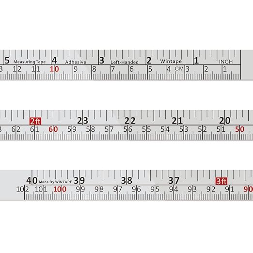 WIN TAPE Workbench Ruler Adhesive Backed Tape Measure - 40 Inches 101 Centimeters