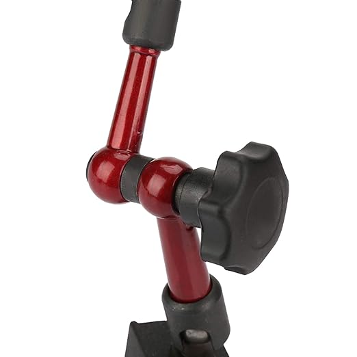 Dial Indicator Magnetic Base Holder Kit, Strong On/Off Switch Magnet Stand with Fine Adjustment and Flexible Arm for Lever Test Indicator