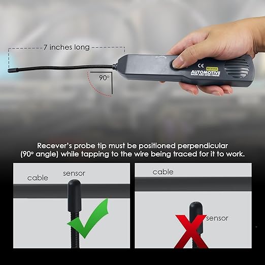 Cable Tracker Electrical Circuit Tester, Automotive Short and Open Finder, EM415PRO Automotive Wire Tracer Circuit Tester Automotive, DC 6-42V Car Cable Tracker Tool