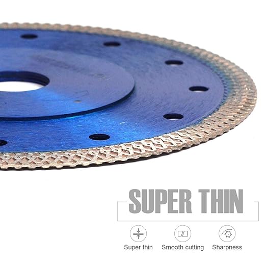 6 Inch with Arbor 7/8" Super Thin Diamond Tile Blade Porcelain Saw Blade for Cutting Porcelain Tile Granite Marbles (6")