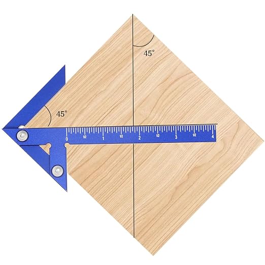 Aluminum Imperial Circle Center Positioning, 45/90 Degree Positioning Ruler, Right Angle Positioning, Centerline Positioning, Multi-Function Arrow Ruler, High-Precision Measuring Ruler,044BL