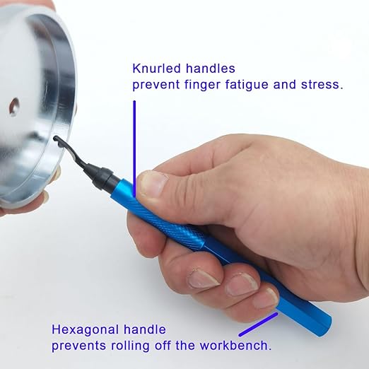 Deburring Tools Kit,Swivel Head Deburring Tool,Removing Burr for Metal Aluminum, Copper, Brass,PVC,Resin and Plastic Pipes,Tubes,with Extra 10 HSS Blades