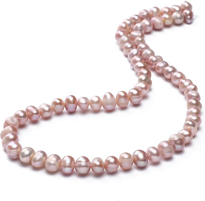 Natural Pearl Beads Potato 5-6mm Purple Freshwater Cultured Loose Gemstone Beads for DIY Jewelry Making 13.8''/Strand HQ