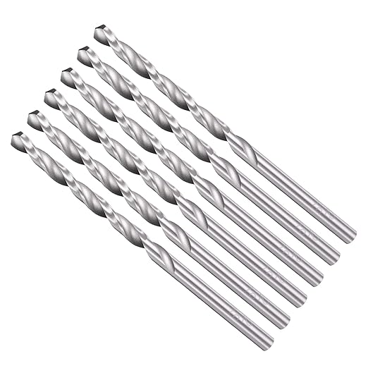 Drill Bit, 3mm Cutting Diameter, 4241 HSS 118° Cutting Angle Uncoated Bright Versatile Jobber Bits - (Applications: for Drilling Plastic Wood Soft Metal), 6-Pieces