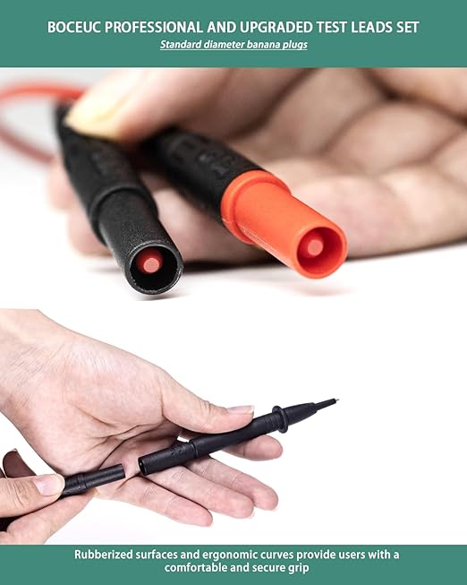 Silicone Test Lead Set Multimeter Insulated Test Leads Extension CAT III, CAT IV, 10A
