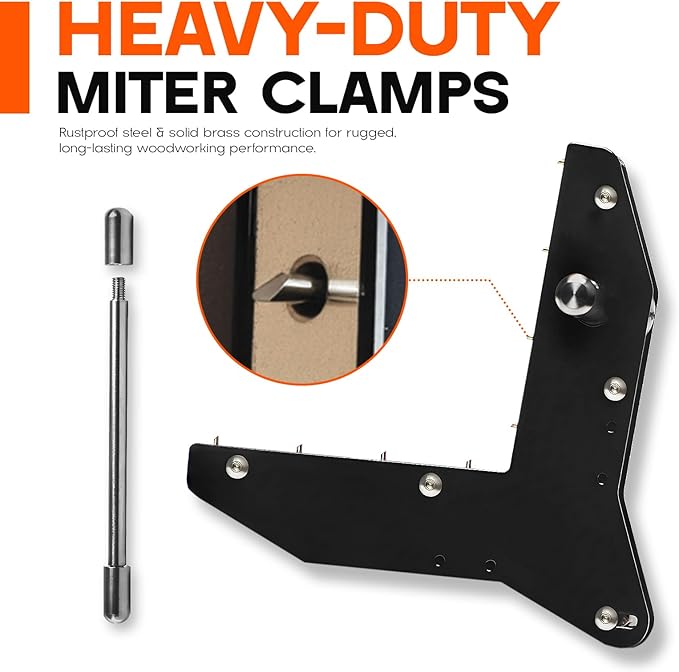 Miter Max Corner Clamp For Woodworking，Miter Clamps For Window & Door Casing, Picture Frames, Cabinet Trim，Precision Crafting Projects