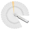 Stainless Steel Feeler Gauge 32-Blade 0.04-0.88 mm (0.0015-0.035 Inch) Precision Gap Measuring Tool for Valve Adjustment, Spark Plug Gap, Dual Marked Metric and Imperial Measuring Tools