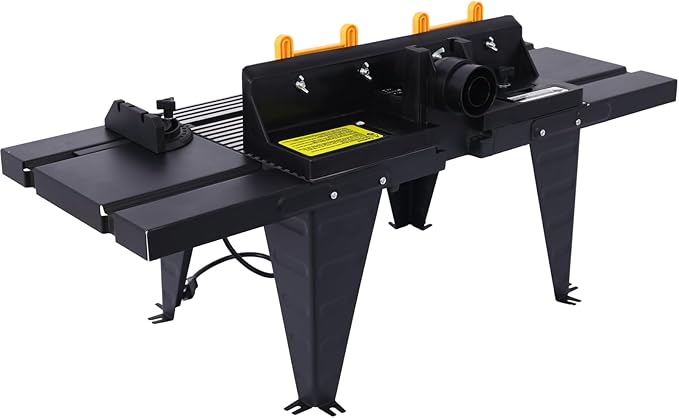 Electric Benchtop Router Table Wood Working Tool Craftsman Tool Stands Woodworking Bench Table Aluminum Strong Structure Tables for Woodworking Tasks (Black, 34")
