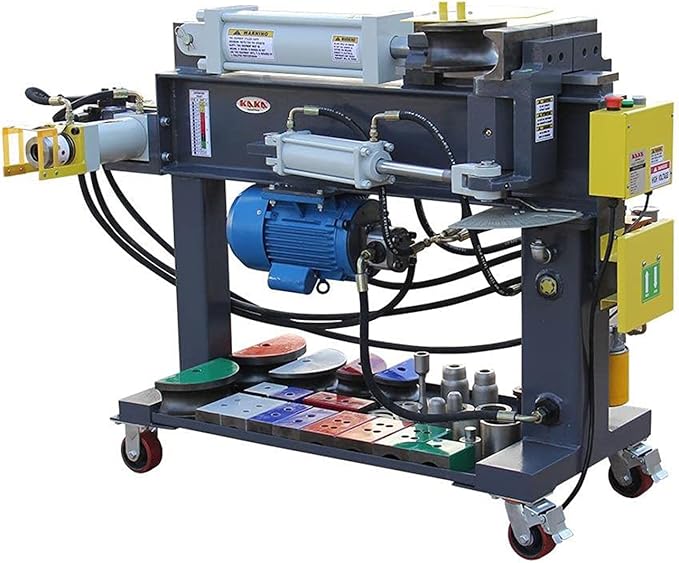 KAKA INDUSTRIAL Hydraulic Exhaust Pipe Bender 10-Ton 4.0kW Motor 220V Single Phase EPB-3 with Swager Expander Tooling Kit for Tubing Metal Fabrication
