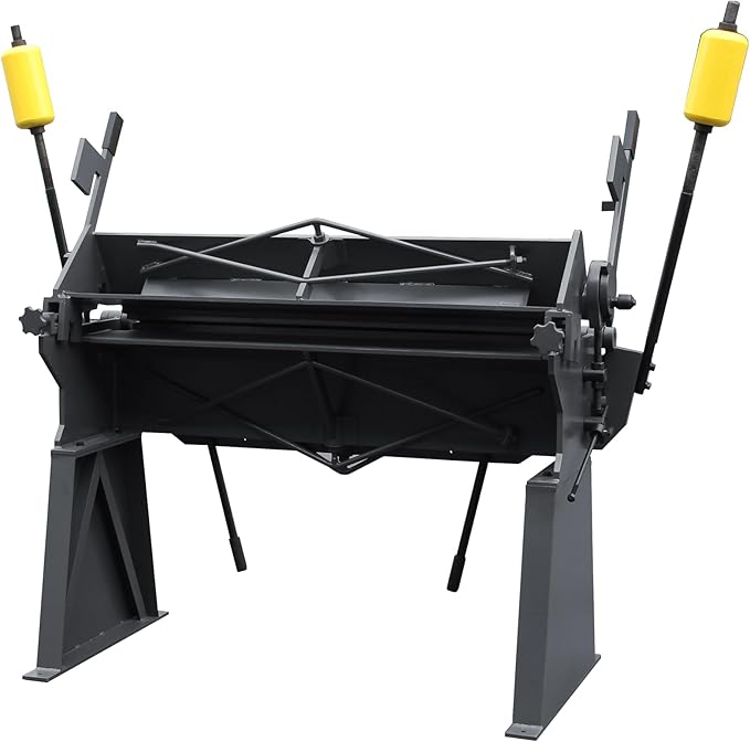 KAKA INDUSTRIAL Sheet Metal Brake 48-Inch, 12-Gauge Mild Steel Capacity Box and Pan Brake, Heavy-Duty Metal Brake Bender, 0-135 Degree Adjustable Floor Siding Brake W-4812T
