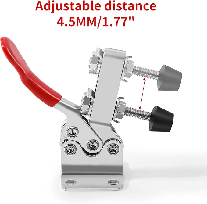 5pack Hold Down Toggle Clamps Woodworking,201B Clamps for Woodworking,Vertical Clamp,Cam Clamp Quick Release Toggle Clamp for CNC Hold Down Clamps,200Lbs Heavy Duty Toggle Clamp for T Track Cam Action