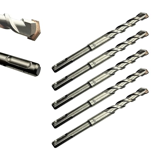 Direko 5-Piece 9/16 inch x 6 Inch SDS Plus Rotary Hammer Drill Bits Carbide Tipped Concert Drill Bits for Concrete, Brick, Cement Walls, Stone, Hammer Drill Bits for Concrete