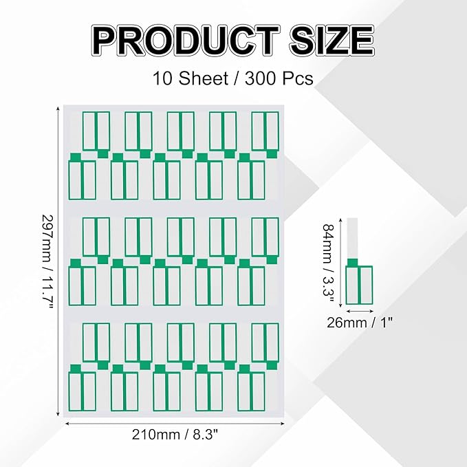 uxcell 300 Pcs Cable Labels, Waterproof Wire Cord Labels Tags, Cord Organizer Management Tags for Charger Cable Organizer Wire Markers Printer, Green