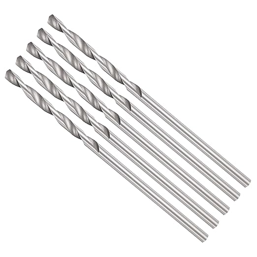 Drill Bit, 1.5mm Cutting Diameter, 4241 HSS 118° Cutting Angle Uncoated Bright Versatile Jobber Bits - (Applications: for Drilling Plastic Wood Soft Metal), 5-Pieces