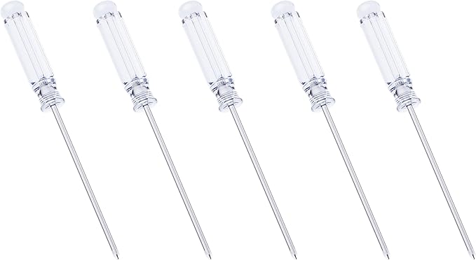 5PCS Mini Phillips Screwdriver, 3mm Cross Head with Clear Non-slip Handle for Small Appliances, 4.72"(120mm) Total Length, Non-magnetic