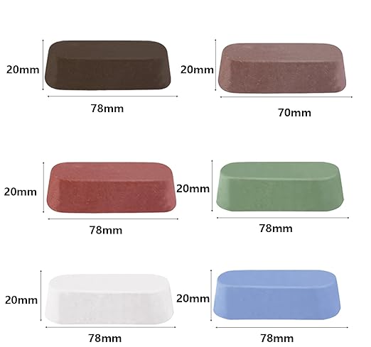 6 Pcs Metal Buffing Polishing Compound for Buffing Wheel, Buffing Wheel Compound, Grit Corresponds to The Color from Coarse to Fine for Stainless Steel, Jewelry, Aluminum Polishing Compound -16 Oz