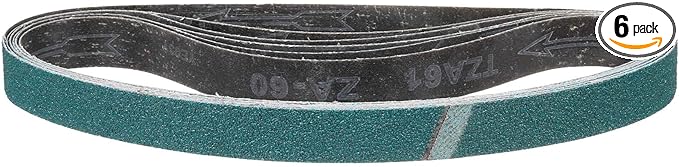 1 x 30 Inch Sanding Belt, 6 Pcs 60 Grit Zirconia Knife Sharpener Belts Work Sharpening for Belt Sander Knife Carving Tool Metal Working