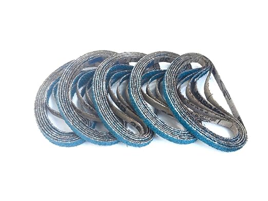 3/8 x 13 Inch Sanding Belts - Starcke Premium 40 Grit Blue Zirconia Cloth Belt Sanders for Woodworking, Metal, Composites & Aluminum, Autobody Sandpaper Belts, Narrow Air File Belt Sanding - 30 Pack