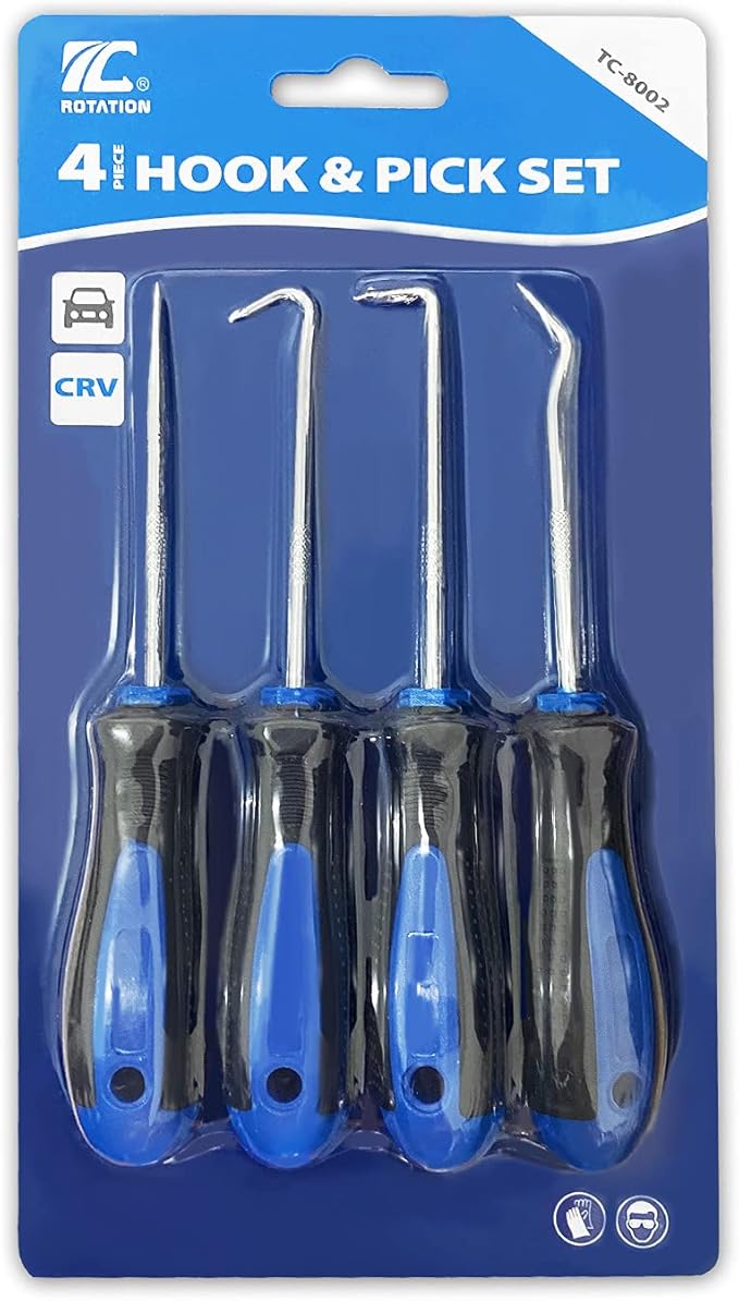 ROTATION Precision Hook and Pick Set for Automotive | 4-Piece Hand Tools