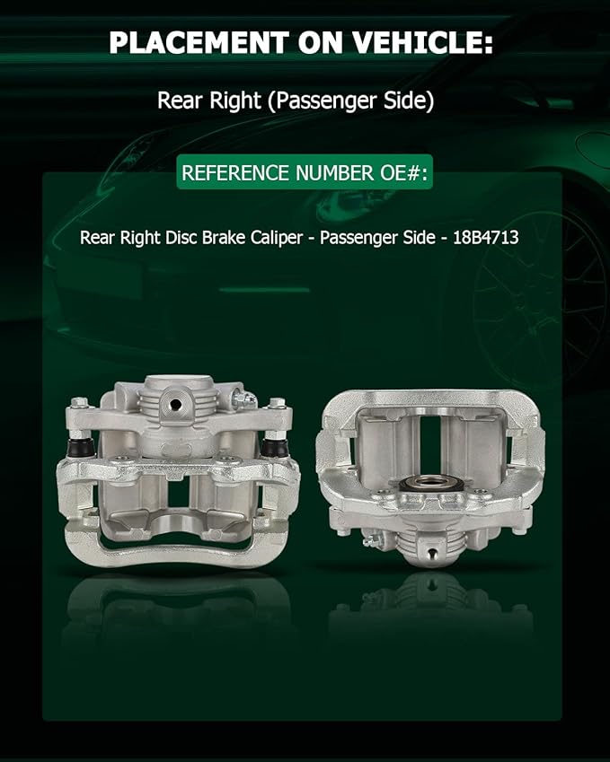 SCITOO Rear Right Brake Caliper With Bracket 18B4713 Fit For Chevy Blazer 98-05 For Chevy S10 98-04 For GMC Jimmy 98-05 For GMC Sonoma 98-04 For Isuzu Hombre 98-00 For Oldsmobile Bravada 98-01