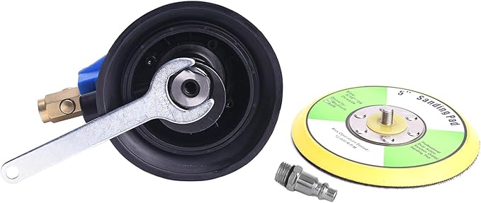 Air Random Obrital Sander 5" Dual Action Palm Sander, Hook and Loop Air Powered and Swirl Free. (5" da sander)