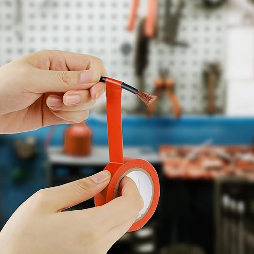 Romeda 9 Pack Electrical Tapes, Electrical Tape Water, Sun, and Oil Resistant, Electrical Tape is Suitable for Most Domestic, Commercial, and Industrial environments - Orange