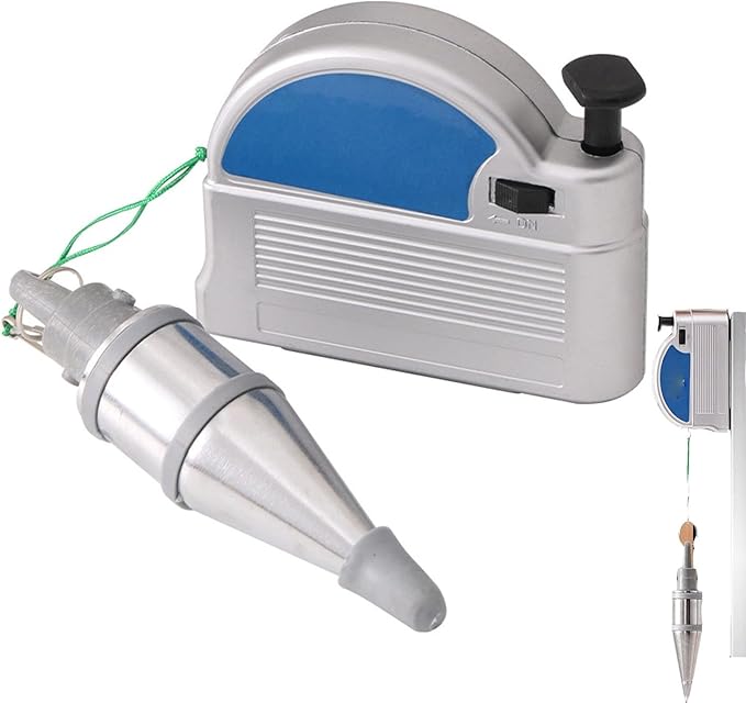 Retractable Plumb Bob With 19.7ft String, Magnetic Retractable Plumb Bob Construction Tools, Automatically Stretch Line Quickly Stabilize Plumb Bob Tool, Plumb Bob Reel Retractable