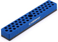 CASOMAN 1/4" Hex Bit Organizer with Magnetic Base - Blue, 43 Hole Bit Organizer with Strong Magnetic Base, Magnetic Bit Organizer for Your Specialty