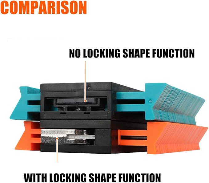 Saker Contour Gauge (10 Inch) Profile Tool with Adjustable Lock,Christmas Gifts for Men Women Dad Boyfriend Husband-Precisely Copy Irregular Shape Duplicator-Cool Gadgets for Woodworking Tool Tracing