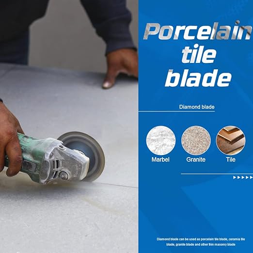 5" Super Thin Diamond Tile Blade Porcelain Saw Blade for Cutting Porcelain Tile Granite Marbles (5")