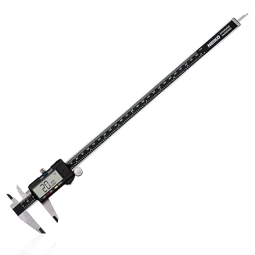 NEIKO 01409A 12” Electronic Digital Caliper | Extra Large Display | 0-12 Inches | Inch/Fractions/Millimeter Conversion | Polished Stainless Steel