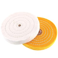 Luo ke 5 Inch Polishing Wheel for Bench Grinder - 2 Pcs Buffing Wheel (50 Ply), 10mm Arbor Hole Cotton Sanding Wheel