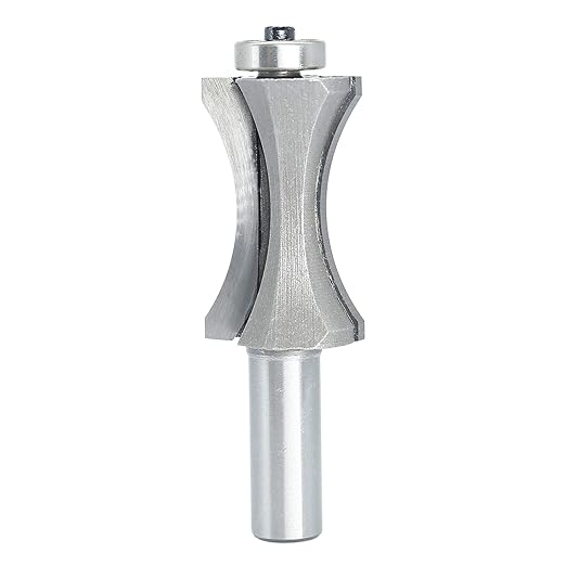 Akylin's Convex Edge Oval Router Bit 1/2" SHK x 1-13/16"CL, Shallow Bullnose at 1-1/2" Length,Convex Column Molding Router Bits-Perfect for Stair Treads and Shelf Edges
