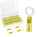 60 PCS Heat Shrink Wire Connectors, 12-10 AWG Ring Terminals, 12-10 Gauge 1/4" Stud(M6) Automotive Marine Ring Connectors by Housun