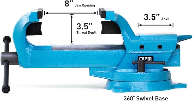 Capri Tools 10516 Ultimate Grip Forged Steel Bench Vise, 6"